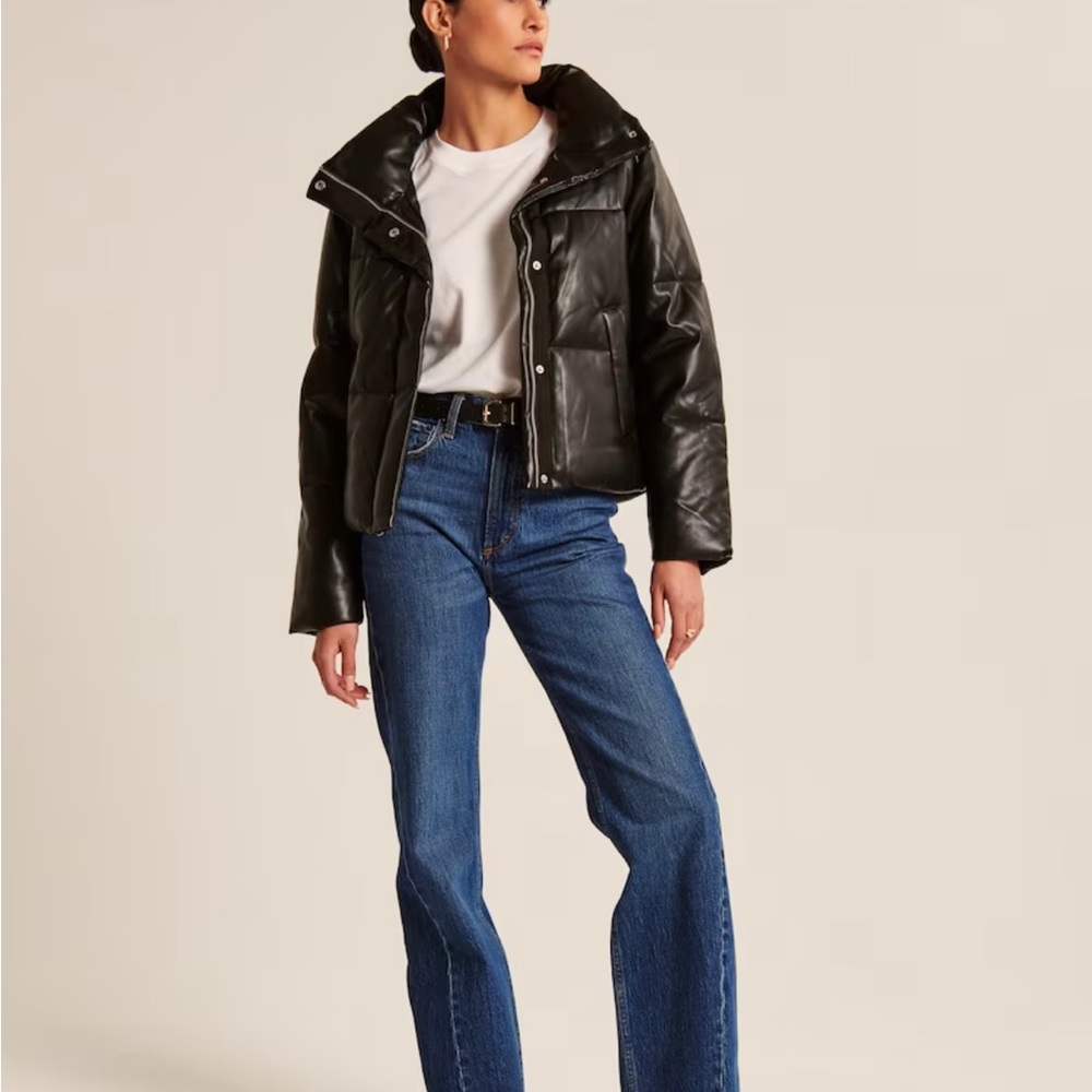 A&F Vegan Leather Mini Puffer, XS - Picture 4 of 13